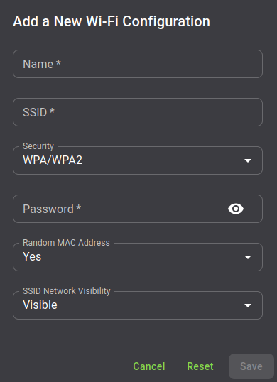 Wi-Fi Config Create
